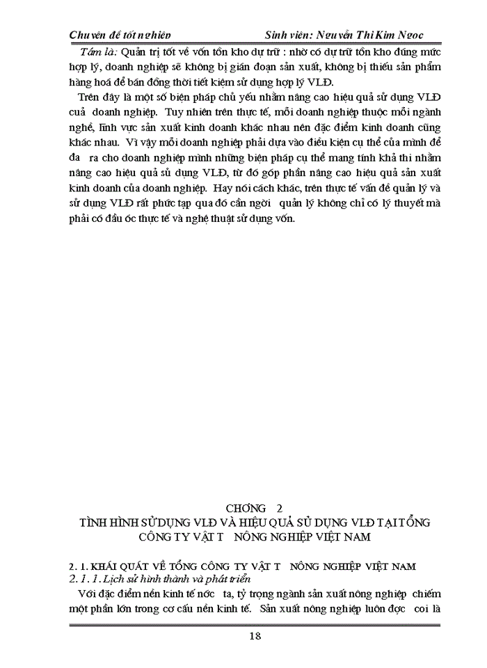 image for page Vốn lưu động và các giải pháp chủ yếu nâng cao hiệu quả tổ chức sử dụng vốn lưu động tại Tổng công ty vật tư nông nghiệp Việt Nam