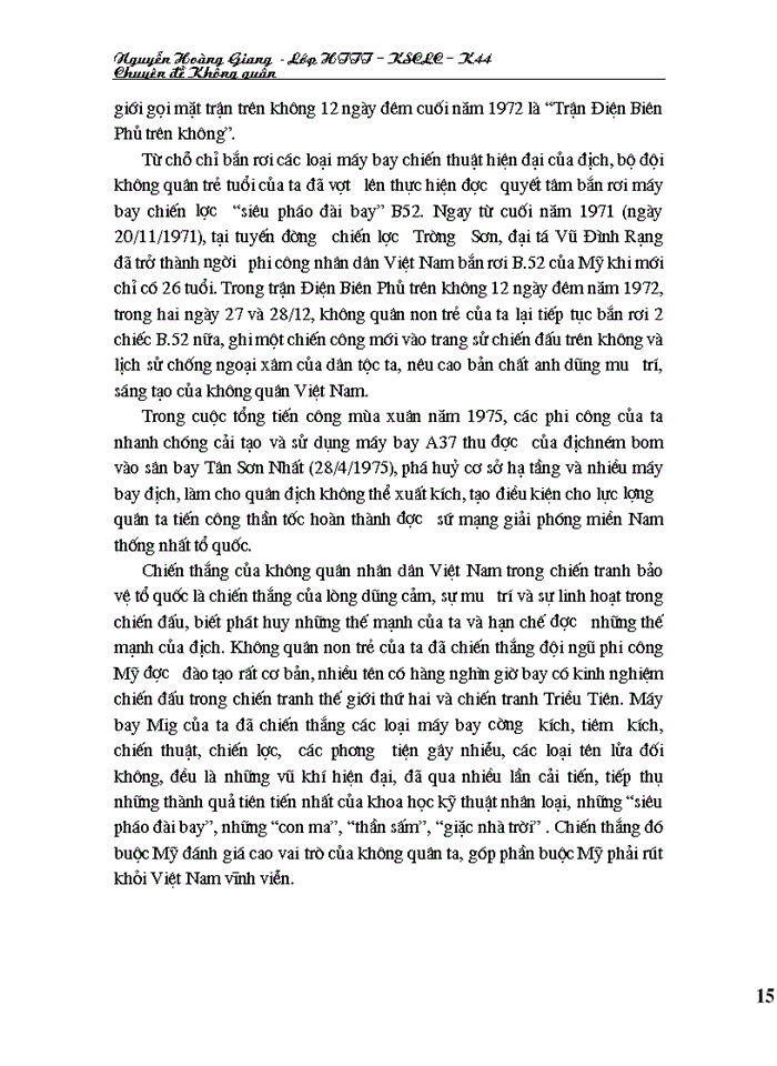 image for page Phân tích vai trò, nhiệm vụ, thành phần của không quân nói chung và vai trò của không quân nhân dân việt nam trong chiến tranh bảo vệ tổ quốc