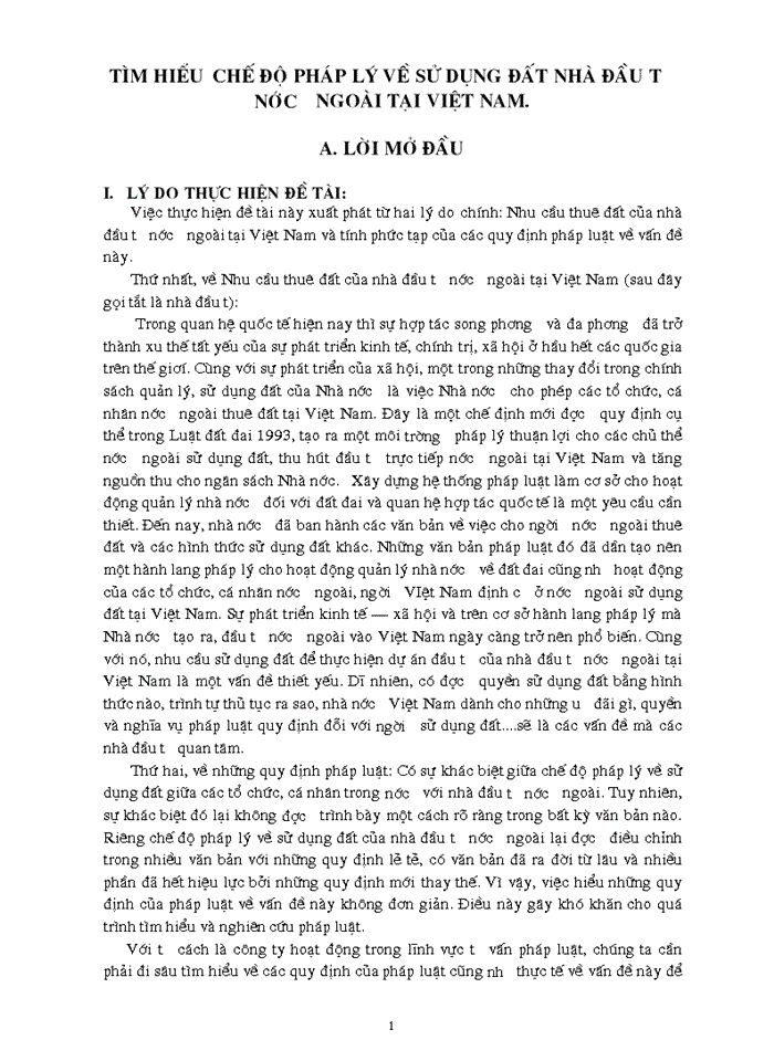 Tìm hiểu chế độ pháp lý về sử dụng đất nhà đầu tư nước ngoài tại việt nam.