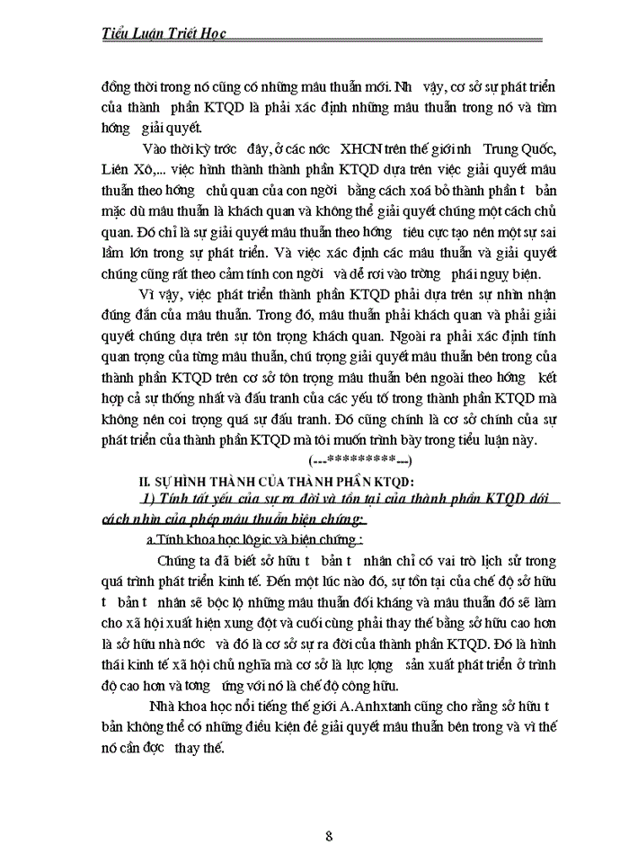 image for page Sự hình thành và phát triển của thành phần Kinh Tế Quốc Doanh dưới cách nhìn của phép mâu thuẫn biện chứng ở nước ta
