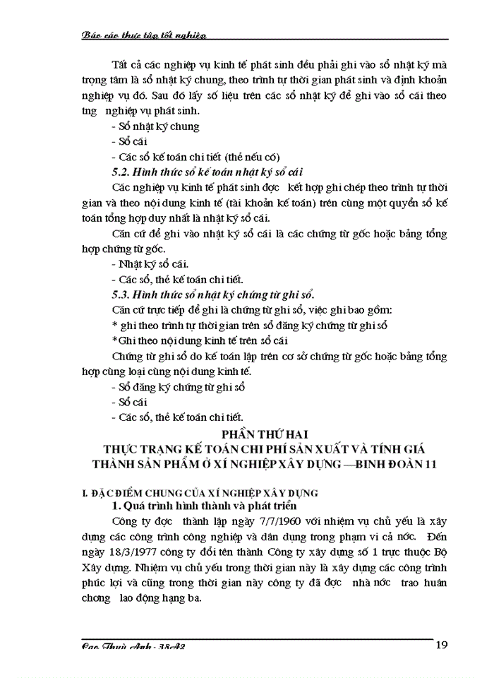 image for page Kế toán chi phí sản xuất và tính giá thành sản phẩm ở Xí nghiệp xây dựng Binh đoàn 11