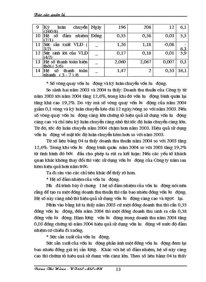 image for page Quản lý và hiệu quả sử dụng vốn lưu động