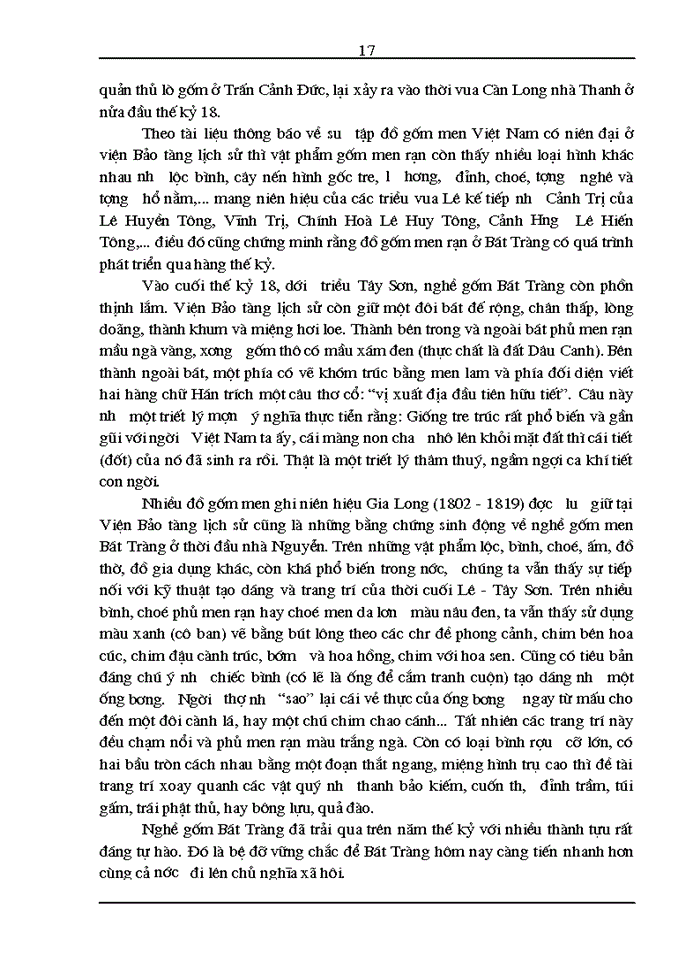image for page Một số giải pháp để phát triển du lịch tại làng gốm sứ bát tràng