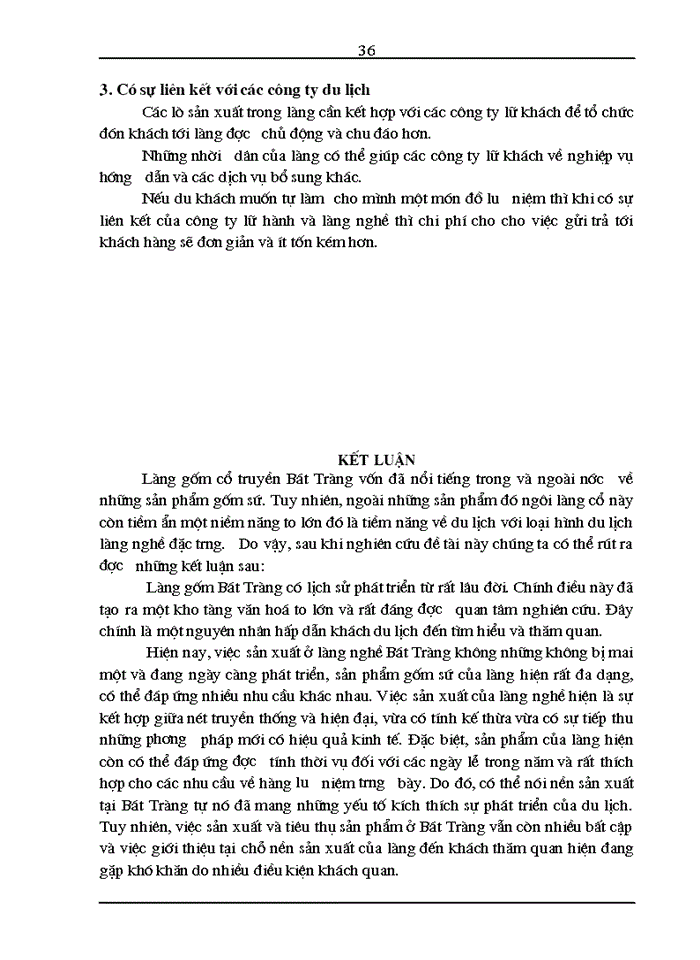 image for page Một số giải pháp để phát triển du lịch tại làng gốm sứ bát tràng