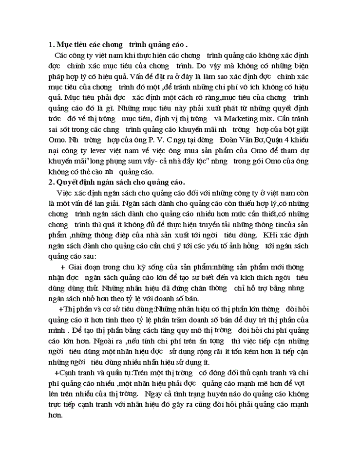 image for page Tiến trình thiết lập một chương trình quảng cáo có hiệu quả, ứng dụng cho bột giặt OMO