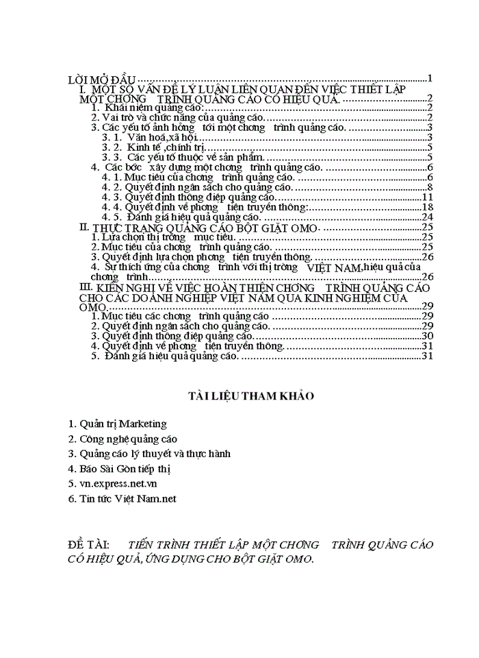 image for page Tiến trình thiết lập một chương trình quảng cáo có hiệu quả, ứng dụng cho bột giặt OMO