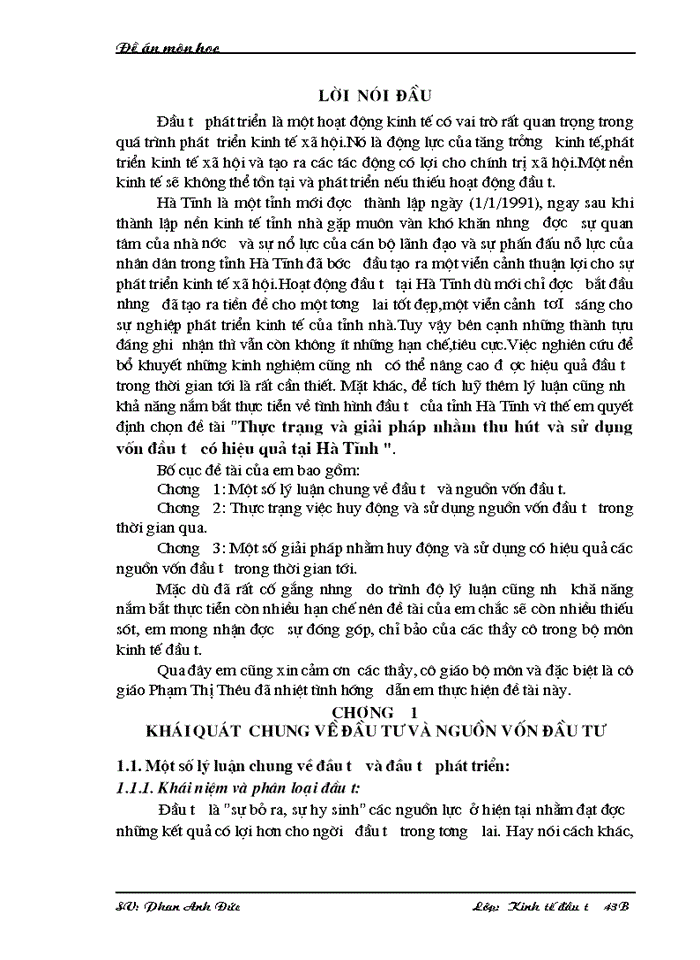 image for page Thực trạng và giải pháp nhằm thu hút và sử dụng vốn đầu tư có hiệu quả tại Hà Tĩnh