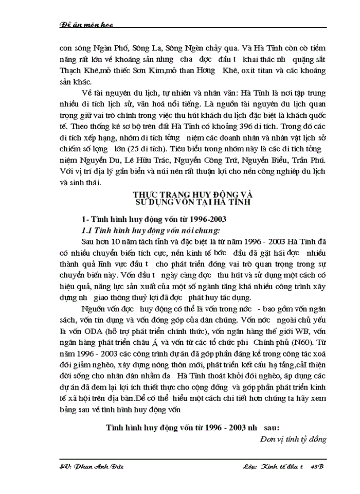 image for page Thực trạng và giải pháp nhằm thu hút và sử dụng vốn đầu tư có hiệu quả tại Hà Tĩnh