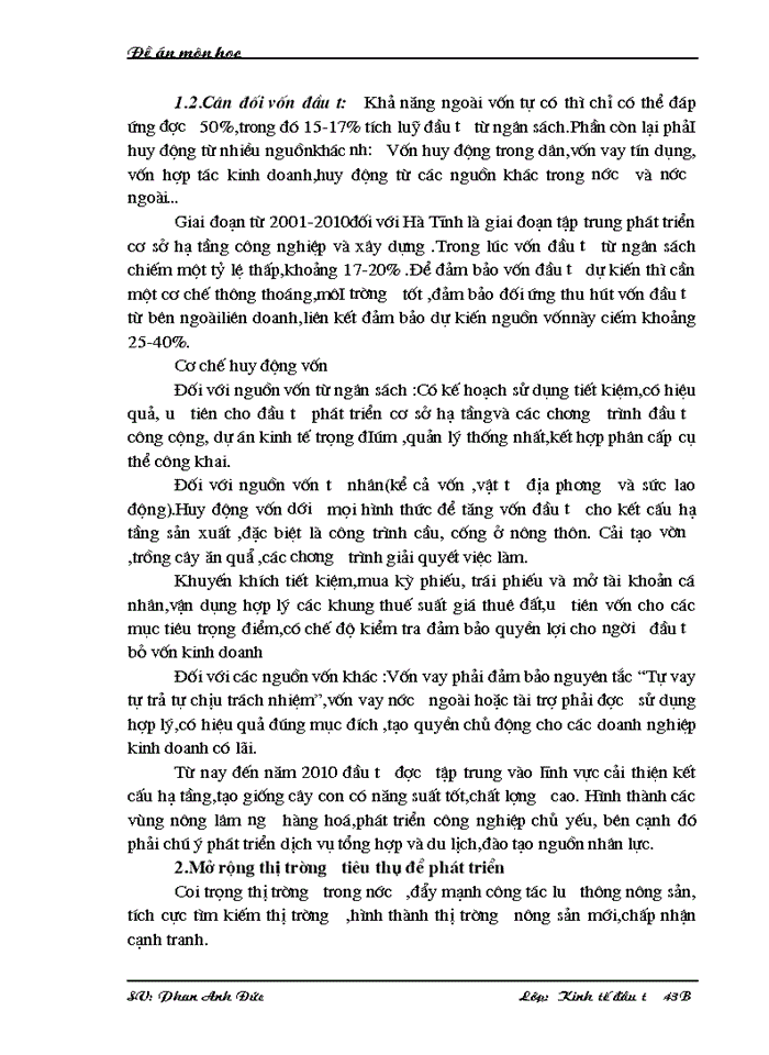 image for page Thực trạng và giải pháp nhằm thu hút và sử dụng vốn đầu tư có hiệu quả tại Hà Tĩnh