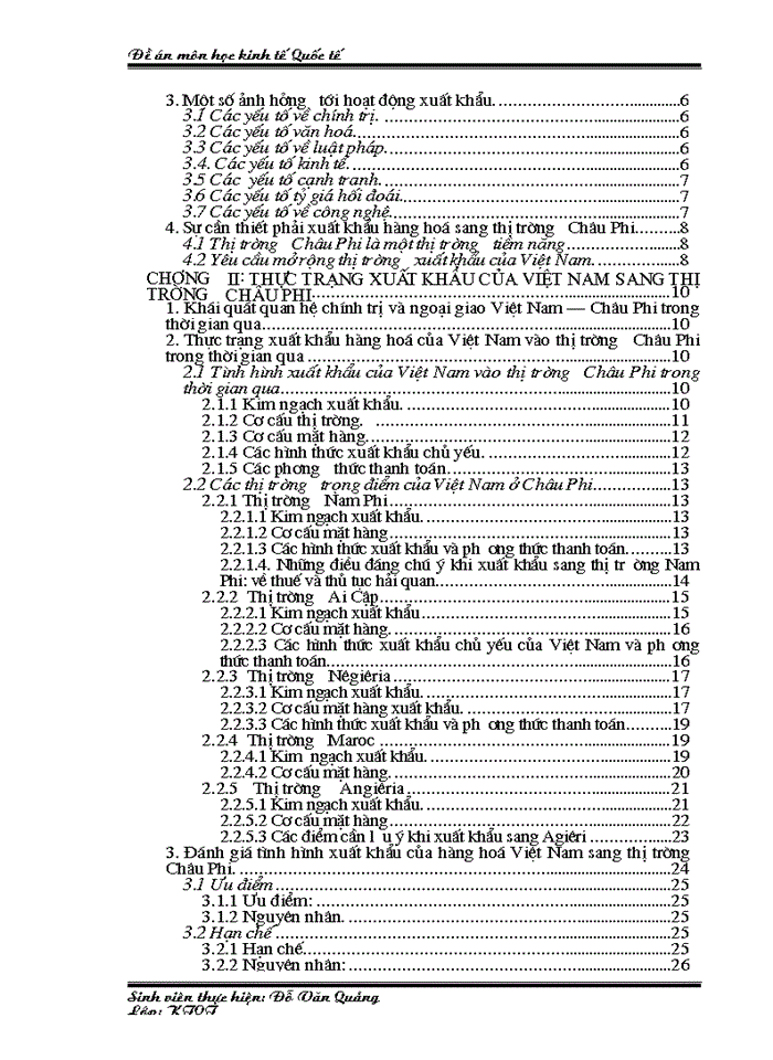 image for page Xuất khẩu hàng hoá của Việt Nam sang thị trường Châu: Phi thực trạng và giải pháp