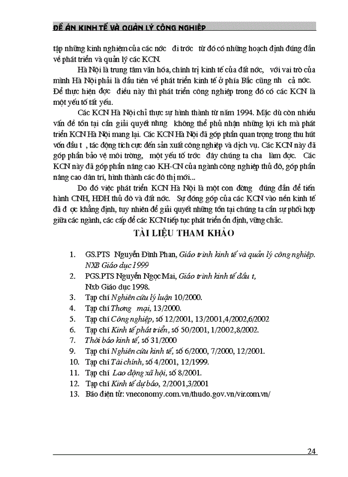 image for page Một số giải pháp tăng cường hoạt động đầu tư phát triển các KCN Hà Nội
