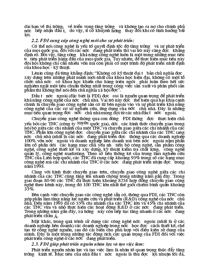 image for page Giải thích tác động tràn của FDI đến khu vực kinh tế trong nước