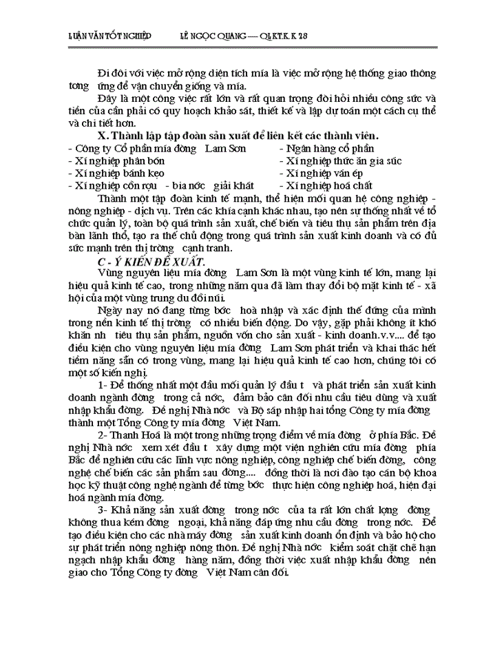 image for page Một số giải pháp cơ bản về phát triển vùng Nguyên liệu Công ty Cổ phần mía đường Lam Sơn