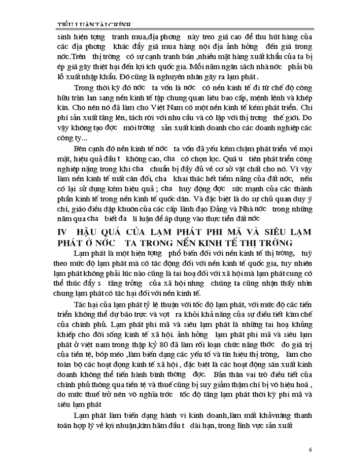 Lạm phát và kìm chế lạm phát ở nước ta