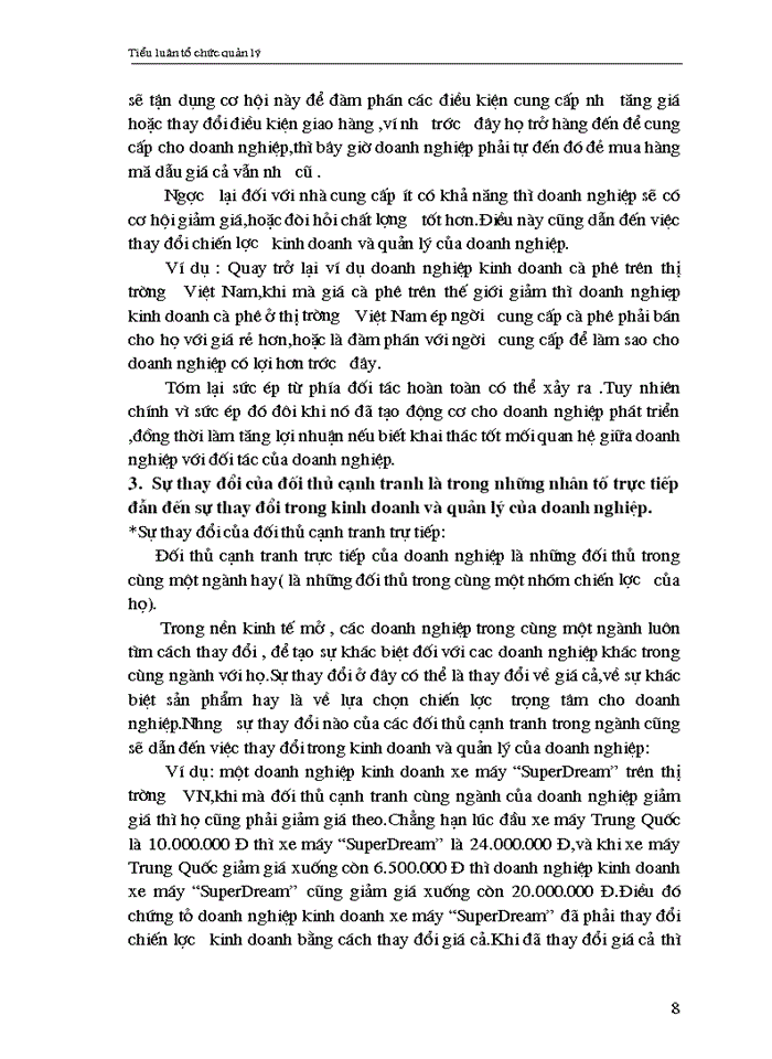 image for page Sự thay đổi của đối tác và đối thủ cạnh tranh là nhân tố quan trọng dẫn đến sự thay đổi trong kinh doanh và quản lý của doanh nghiệp.