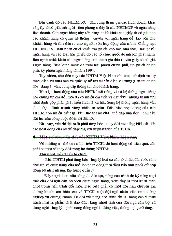 image for page Hoạt động của NHTM trong quá trình hình thành và phát triển TTCK ở Việt Nam