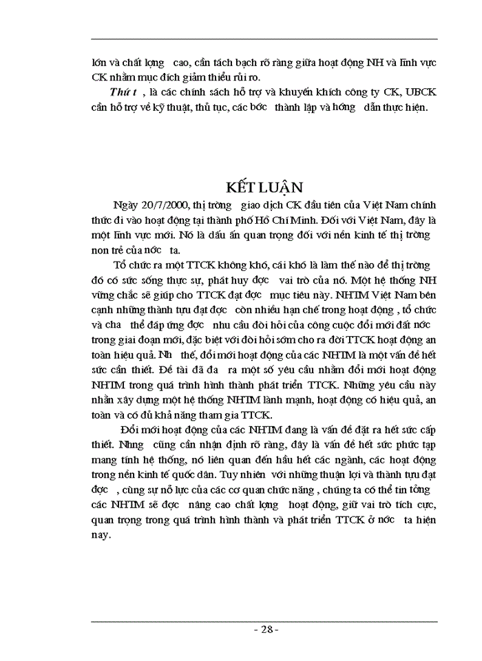 image for page Hoạt động của NHTM trong quá trình hình thành và phát triển TTCK ở Việt Nam