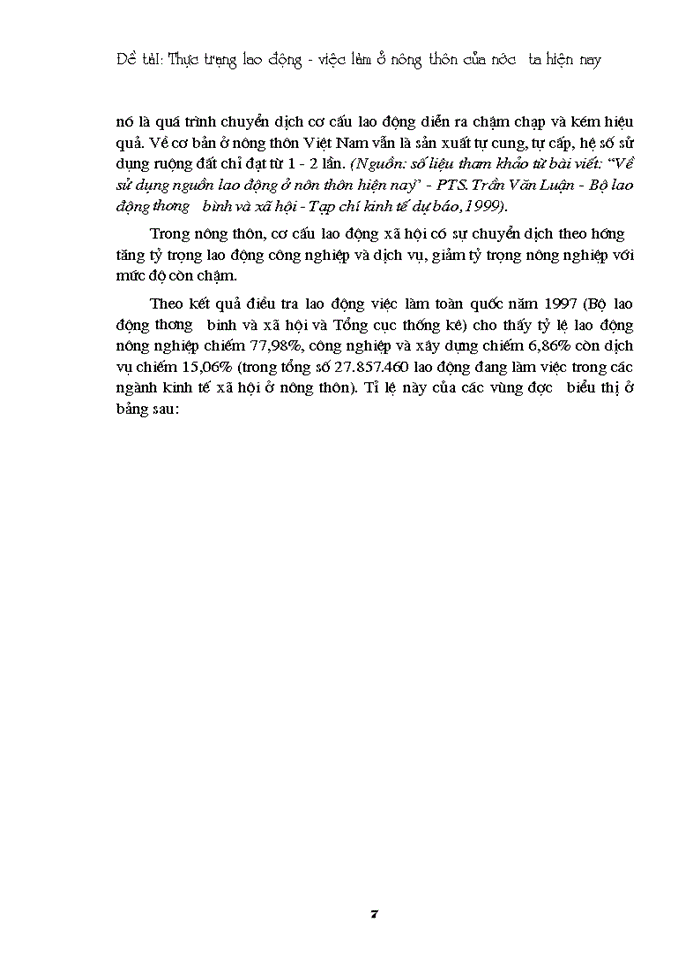 image for page Thực trạng lao động - việc làm ở nông thôn của nước ta hiện nay