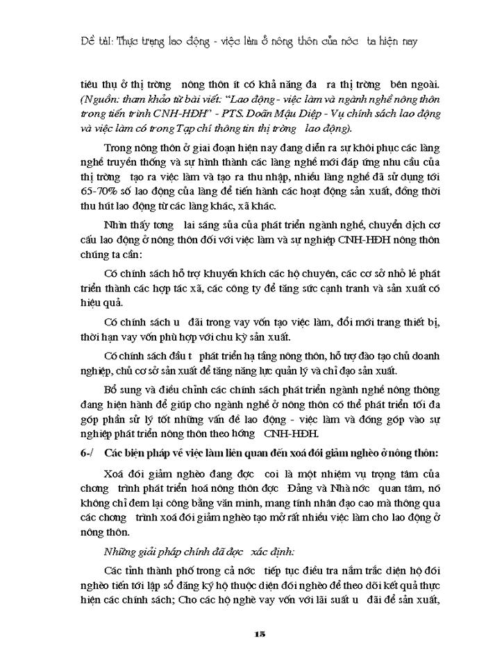 image for page Thực trạng lao động - việc làm ở nông thôn của nước ta hiện nay