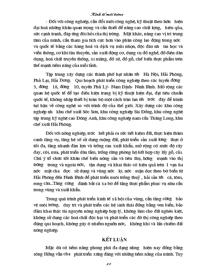 image for page Vai trò của đồng bằng sông Hồng đối với quá trình phát triển kinh tế đất nước