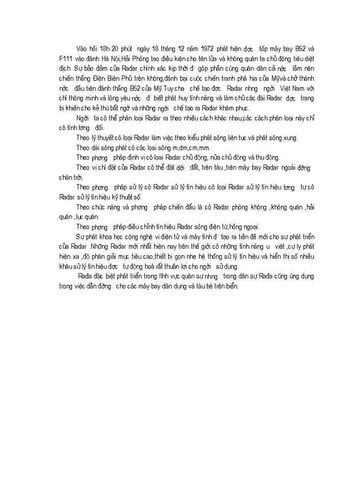 image for page Vai trò của rađa phòng không trong tác chiến phòng không và trong chiến tranh công nghệ cao