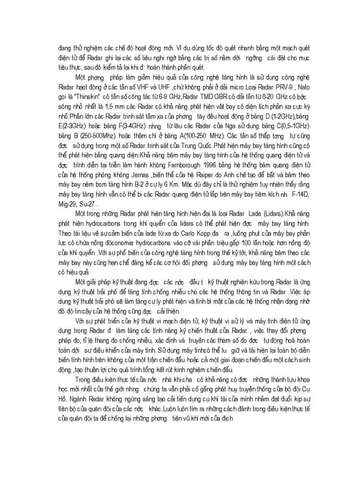 image for page Vai trò của rađa phòng không trong tác chiến phòng không và trong chiến tranh công nghệ cao