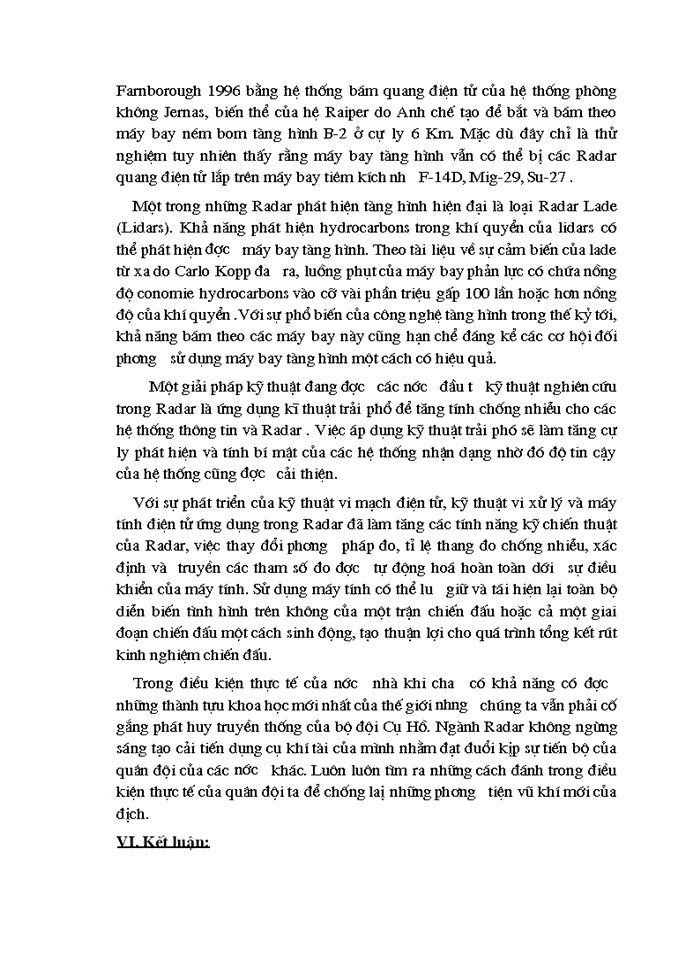 image for page Vai trò của Rađa phòng không trong tác chiến phòng không và chiến tranh công nghệ cao