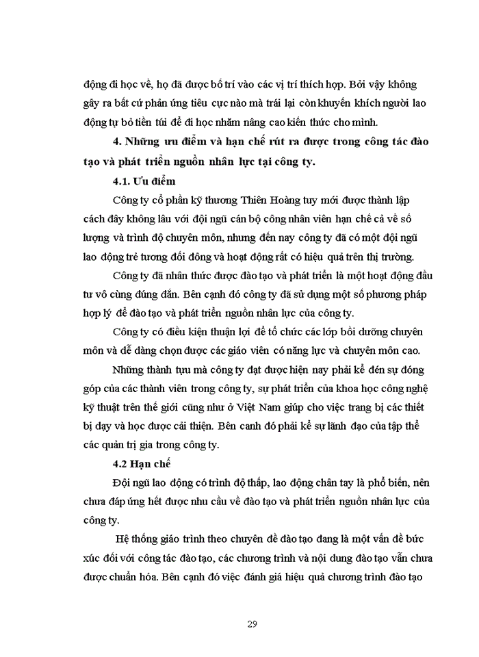 image for page Thực trạng và một số biện pháp nâng cao công tác đào tạo và phát triển nguồn nhân lực tại công ty cổ phần Kỹ Thương Thiên Hoàng.
