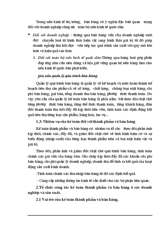Kế toán thành phẩm và bán  hành tại xí nghiệp vật tư chế biến hàng xuất khẩu I