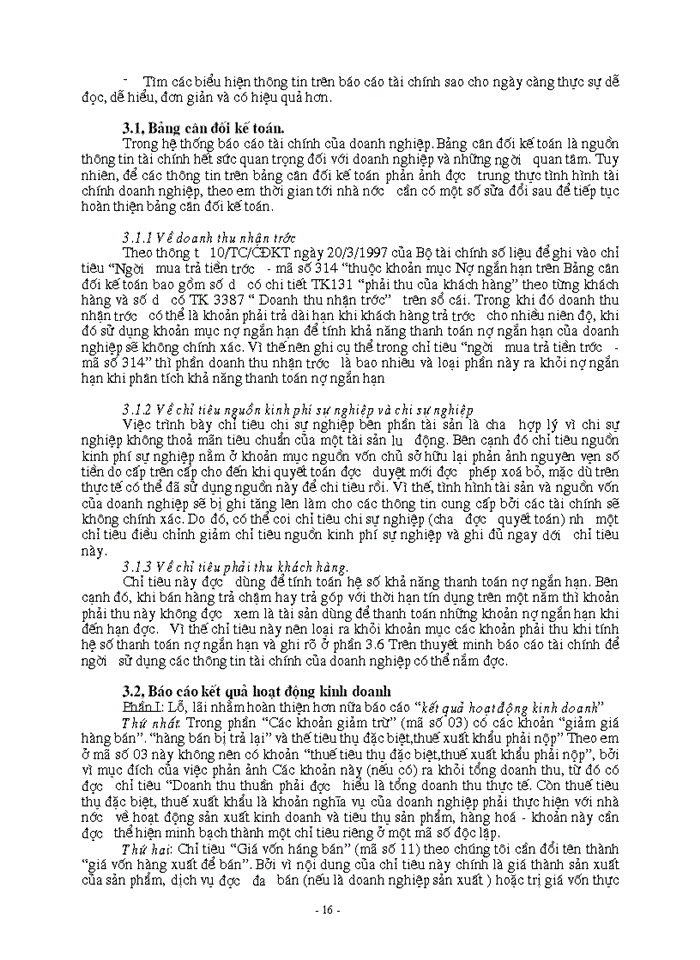 image for page Hoàn thiện kế toán việc lâp và phân tích báo cáo tài chính trong các doanh nghiệp và một số ý kiến đề xuất nhằm nâng cao hiệu quả công tác lập báo cáo tài chính