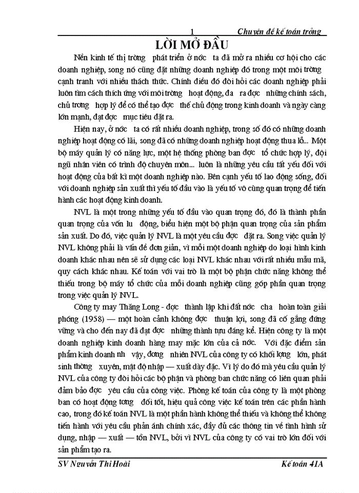 image for page Thực trạng và giải pháp hoàn thiện công tác kế toán nguyên vật liệu tại Công ty may Thăng Long