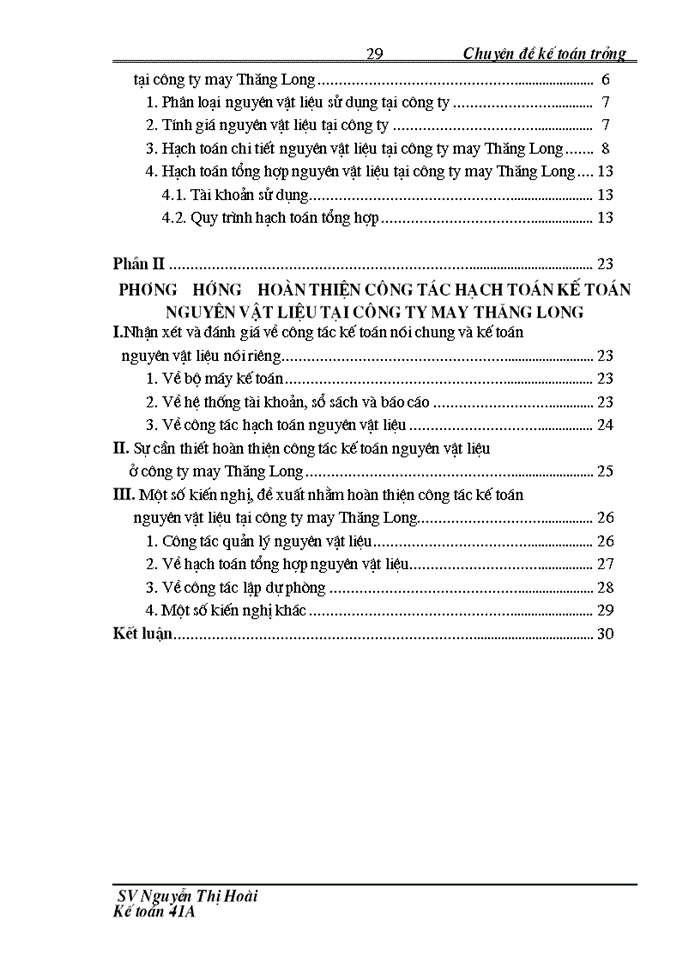 image for page Thực trạng và giải pháp hoàn thiện công tác kế toán nguyên vật liệu tại Công ty may Thăng Long
