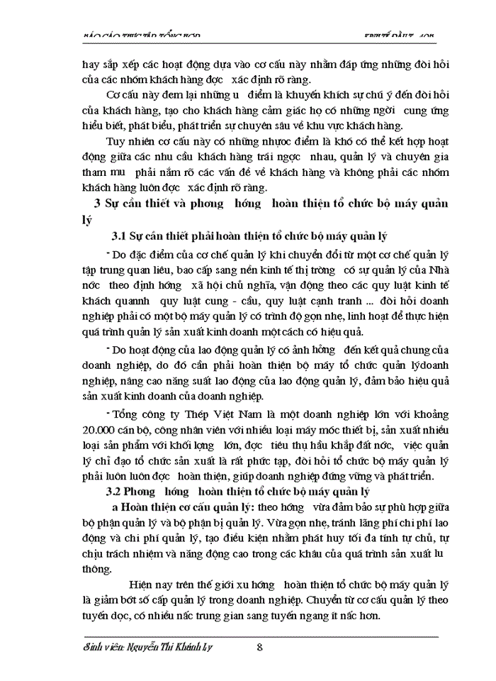image for page Hoàn thiện một bước cơ cấu tổ chức bộ máy quản lý và điều hành của Tổng công ty Thép Việt Nam