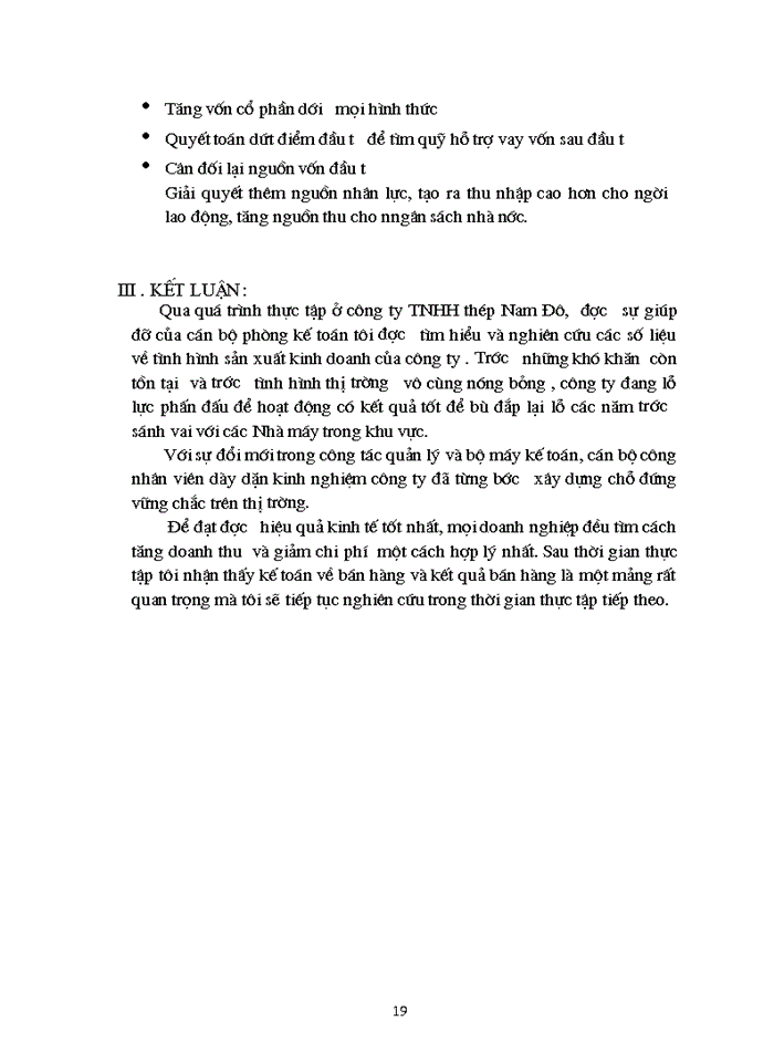 image for page Báo cáo thực tập tổng hợp về tình hình hoạt động của công ty tnhh thép nam đô