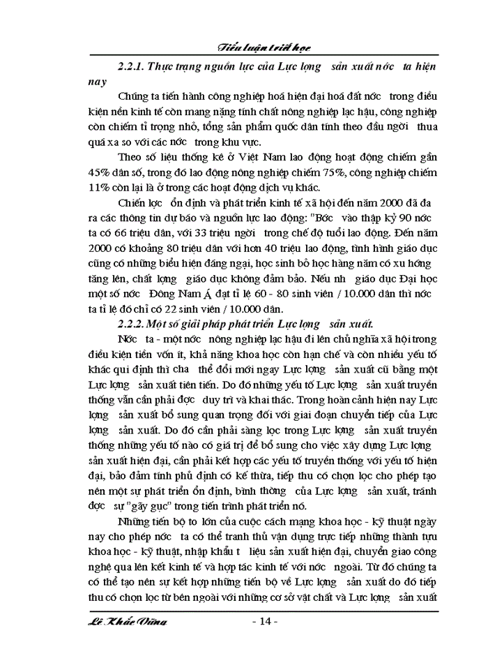 image for page Phát triển Lực lượng sản xuất và xây dựng Quan hệ sản xuất mới theo định hướng XHCN.