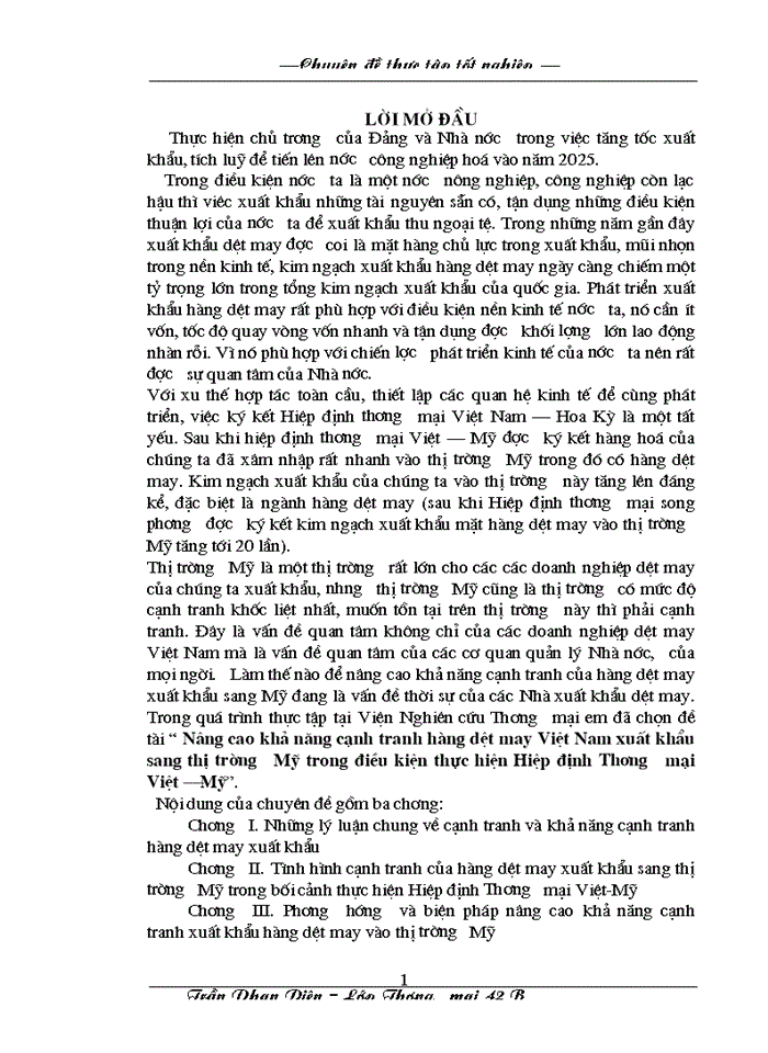 image for page Nâng cao khả năng cạnh tranh hàng dệt may Việt Nam xuất khẩu sang thị trường Mỹ trong điều kiện thực hiện Hiệp định Thương mại Việt – Mỹ