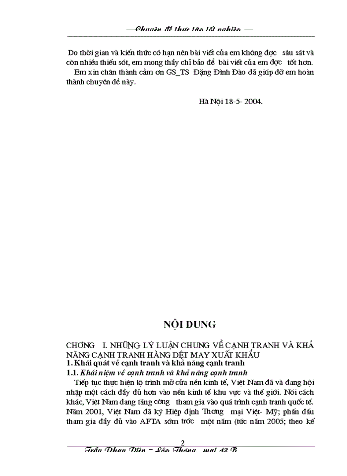 image for page Nâng cao khả năng cạnh tranh hàng dệt may Việt Nam xuất khẩu sang thị trường Mỹ trong điều kiện thực hiện Hiệp định Thương mại Việt – Mỹ