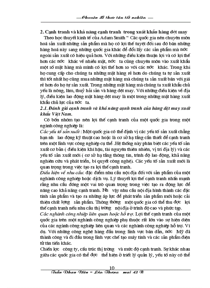 image for page Nâng cao khả năng cạnh tranh hàng dệt may Việt Nam xuất khẩu sang thị trường Mỹ trong điều kiện thực hiện Hiệp định Thương mại Việt – Mỹ