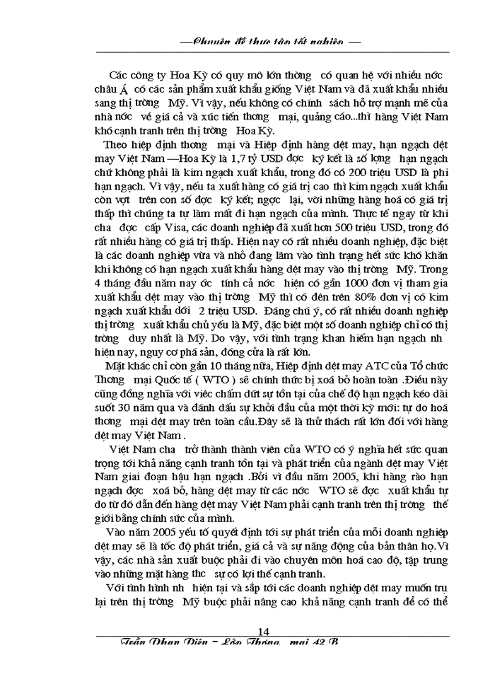 image for page Nâng cao khả năng cạnh tranh hàng dệt may Việt Nam xuất khẩu sang thị trường Mỹ trong điều kiện thực hiện Hiệp định Thương mại Việt – Mỹ