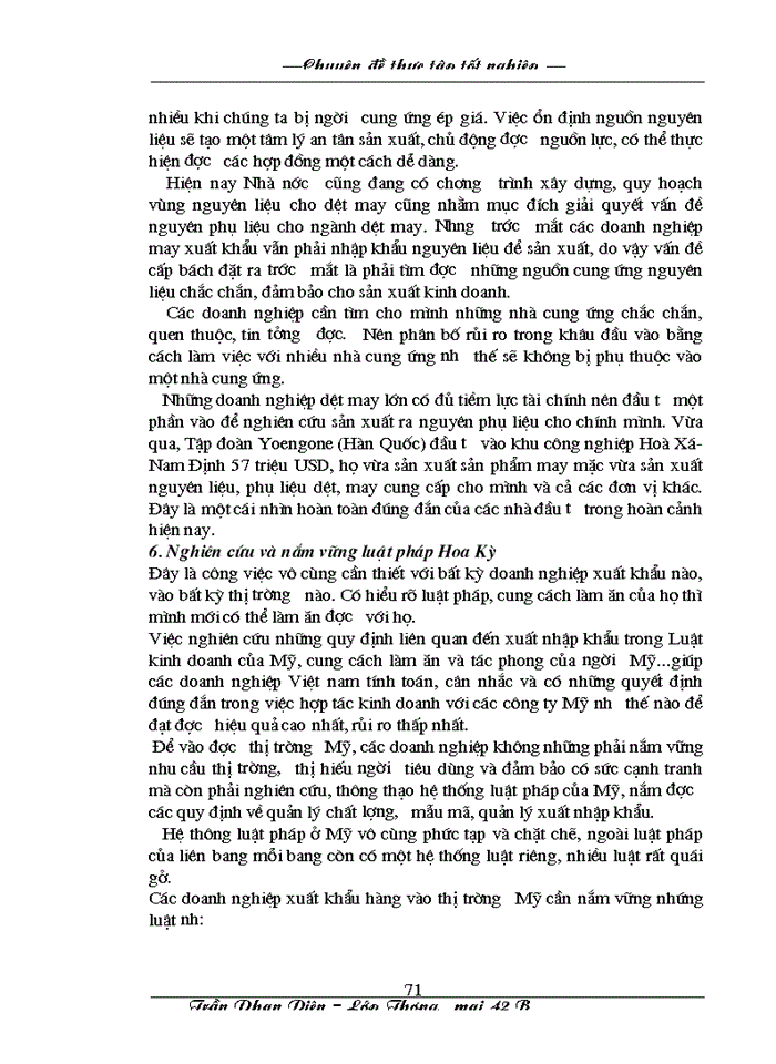 image for page Nâng cao khả năng cạnh tranh hàng dệt may Việt Nam xuất khẩu sang thị trường Mỹ trong điều kiện thực hiện Hiệp định Thương mại Việt – Mỹ