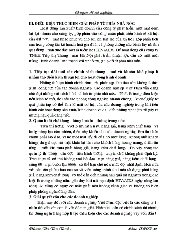 image for page Những giải pháp đẩy mạnh hoạt động bán hàng của Công ty TNHH Tiếp thị Thương mại Hà Nội