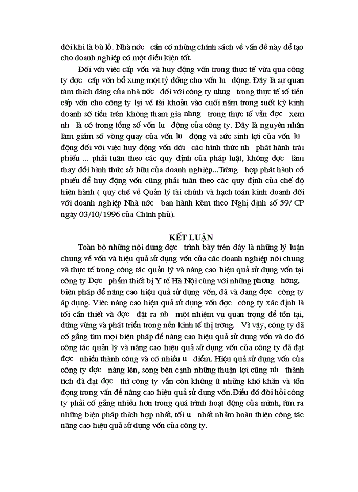 image for page Phương hướng và các biện pháp nâng cao hiệu quả sử dụng vốn tại công ty dược phẩm thiết bị y tế hà nội