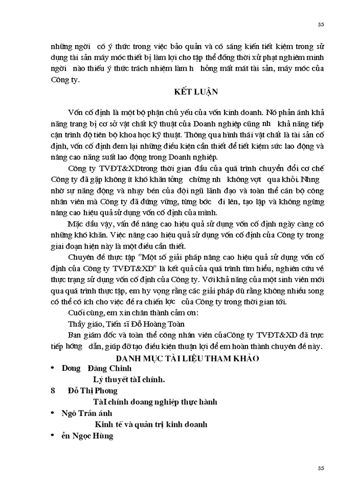 image for page Một số giải pháp nâng cao hiệu quả sử dụng vốn cố định của Công ty tư vấn đầu tư và xây dựng