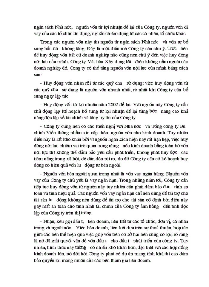image for page Vốn lưu động và các biện pháp nâng cao hiệu quả sử dụng vốn lưu động tại công ty Vật liệu Xây dựng Bưu điện