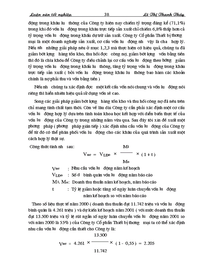 image for page Vốn lưu động và hiệu quả sử dụng vốn lưu động tại Công ty Cổ phần Thiết bị thương mại
