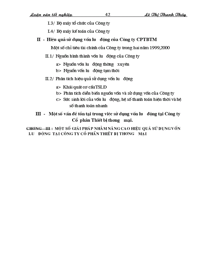 image for page Vốn lưu động và hiệu quả sử dụng vốn lưu động tại Công ty Cổ phần Thiết bị thương mại