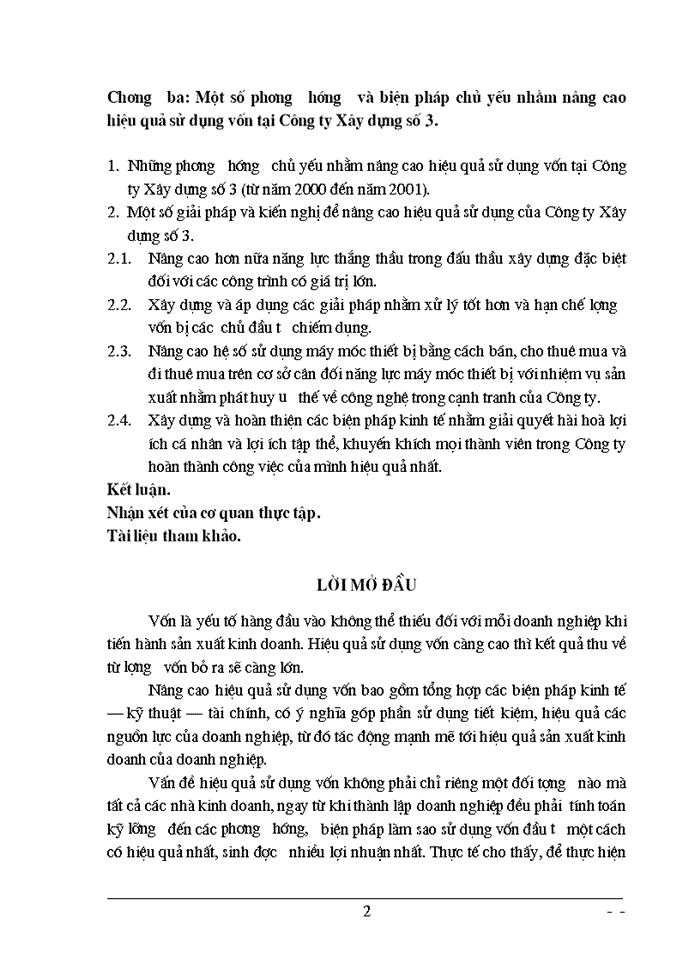 image for page Một số biện pháp nhằm nâng cao hiệu quả sử dụng vốn tại Công ty Xây dựng số 3 Hà Nôi