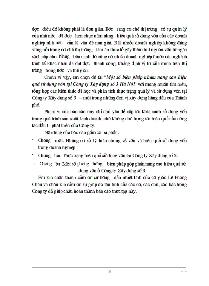 image for page Một số biện pháp nhằm nâng cao hiệu quả sử dụng vốn tại Công ty Xây dựng số 3 Hà Nôi