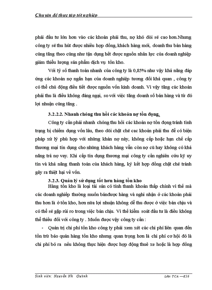 image for page Nâng cao hiệu quả sử dụng vốn lưu động tại Công ty cổ phần Vận tải và Dịch vụ Hàng hóa