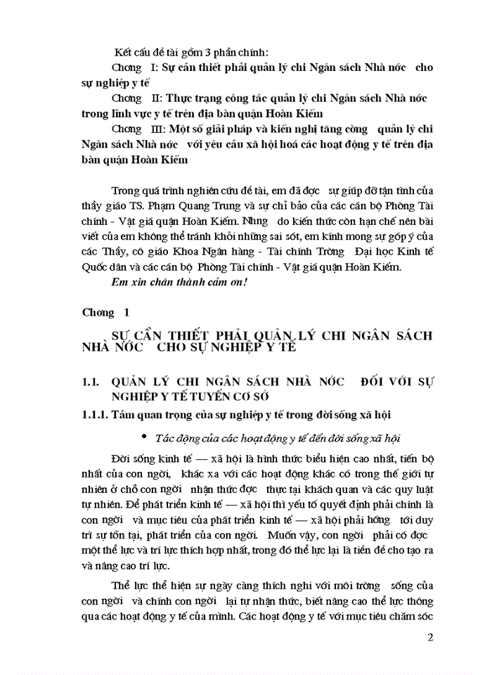 image for page Tăng cường quản lý chi Ngân sách Nhà nước với yêu cầu xã hội hoá các hoạt động y tế trên địa bàn quận Hoàn Kiếm